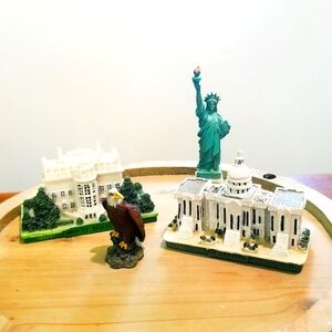 USA/AMERICANA  Mini Collection of 4, WhiteHouse,Capitol,Eagle,Statue of LIberty